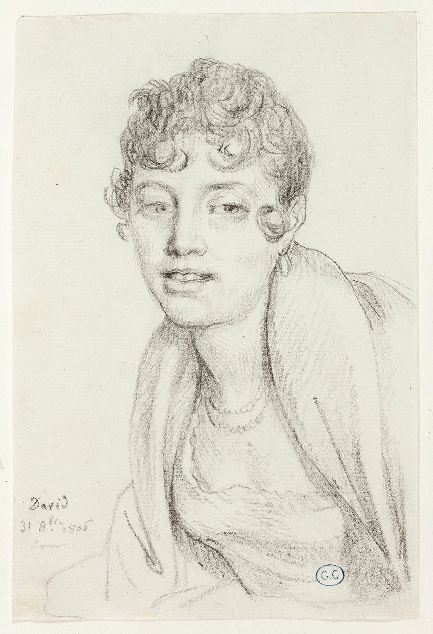 Buste van Angelique Mongez door Jacques Louis David