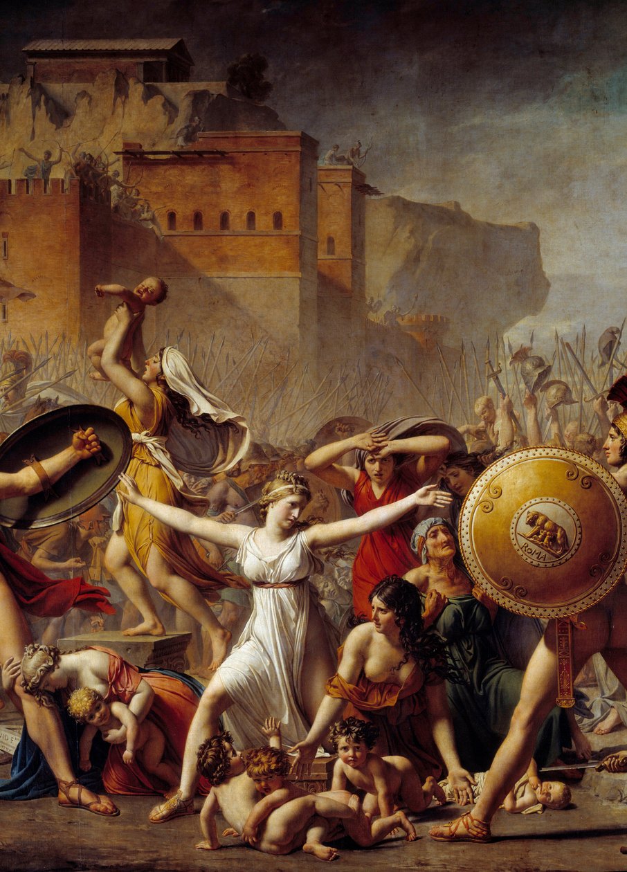 (detail) De Sabijnen door Jacques Louis David