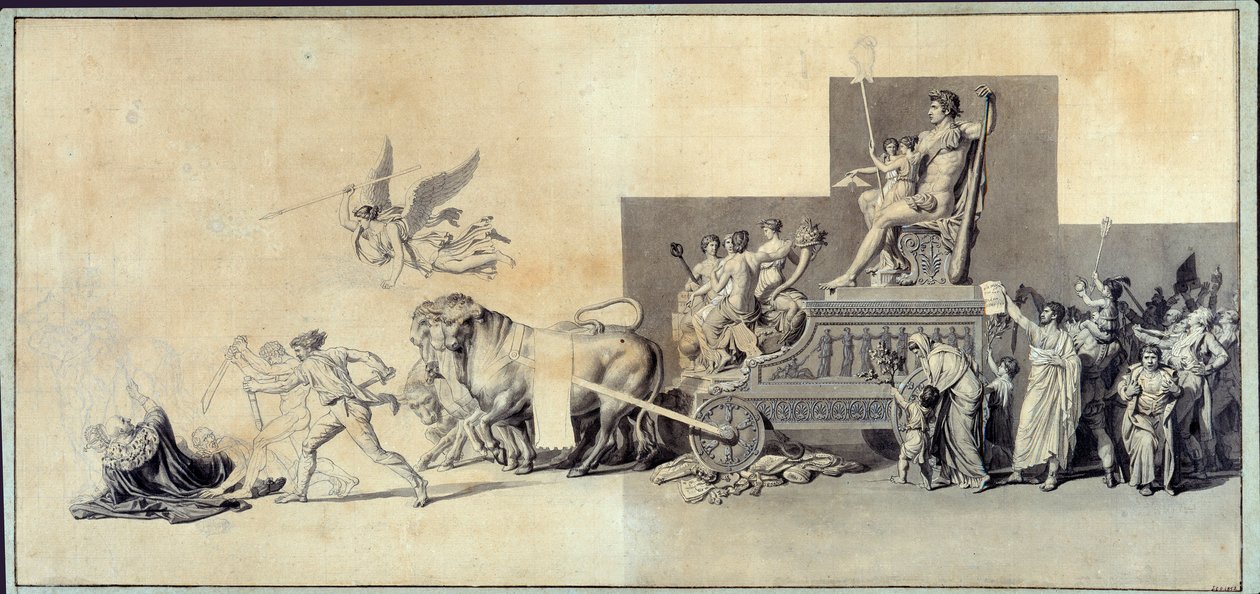 De triomf van het Franse volk door Jacques Louis David