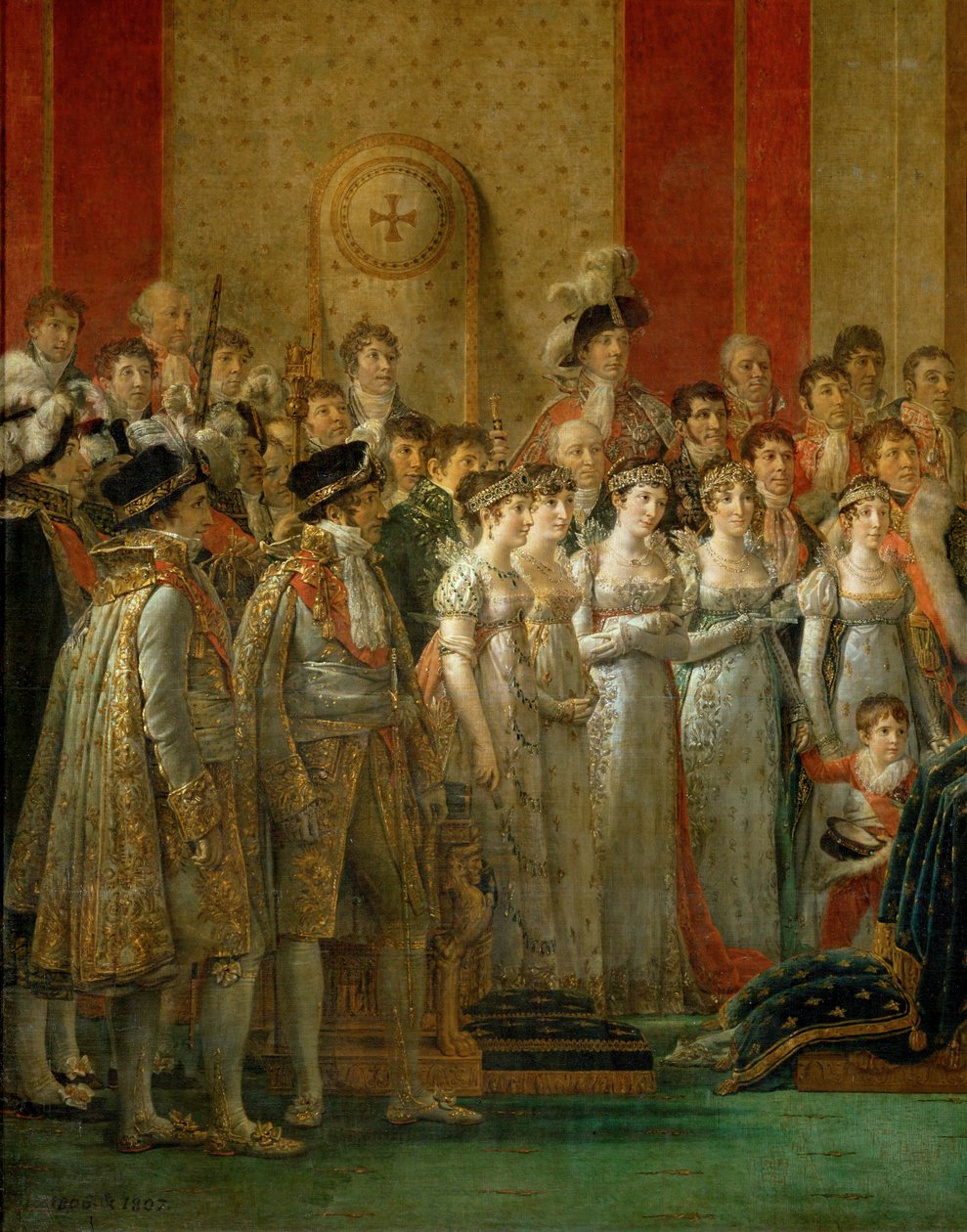 De kroning van Napoleon in de Notre-Dame ... door Jacques Louis David