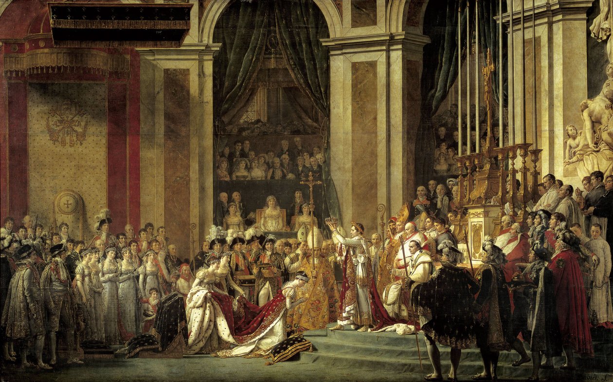 Heilige Keizer Napoleon I en Kroning van Keizerin Josephine in Onze Lieve Vrouw op 2 december door Jacques Louis David