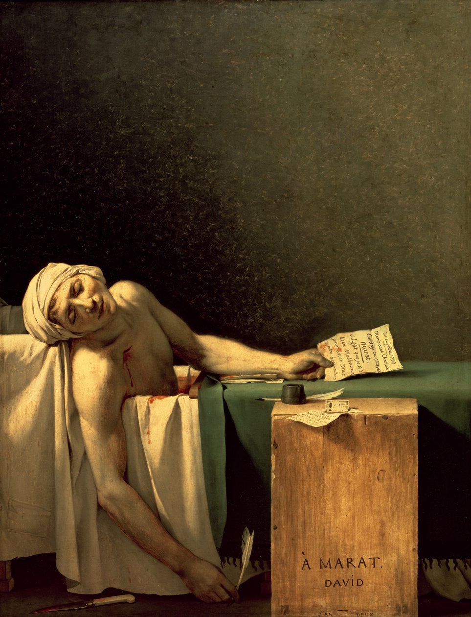 De Dood van Marat door Jacques Louis David