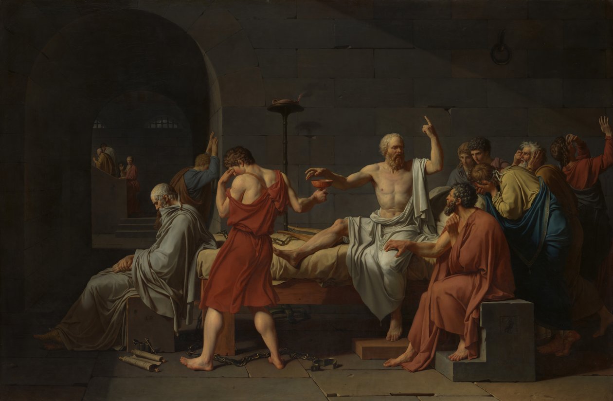De Dood van Socrates door Jacques Louis David