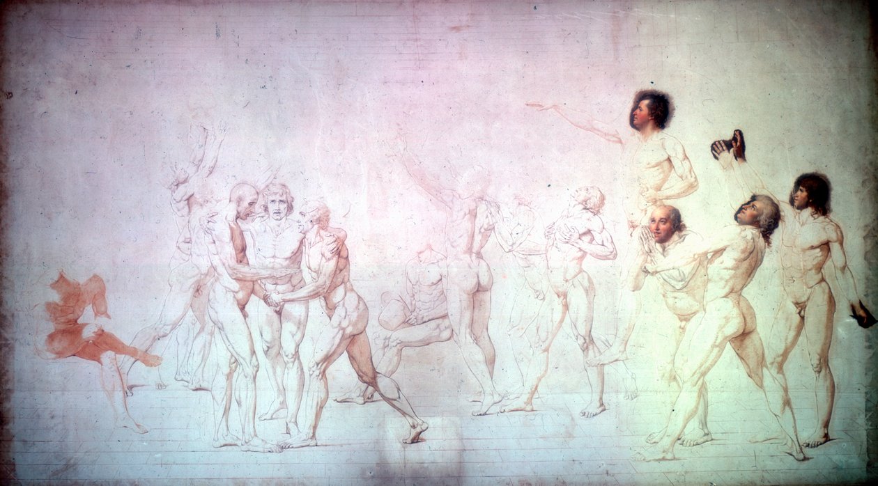 De Eed in de Tennisbaan, 1791 door Jacques Louis David