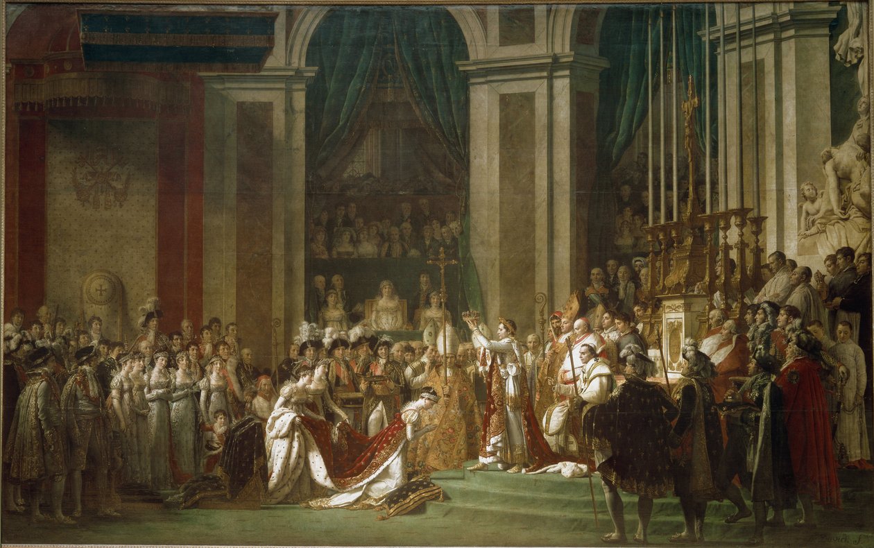 De wijding van keizer Napoleon I en de kroning van keizerin Josephine door Jacques Louis David
