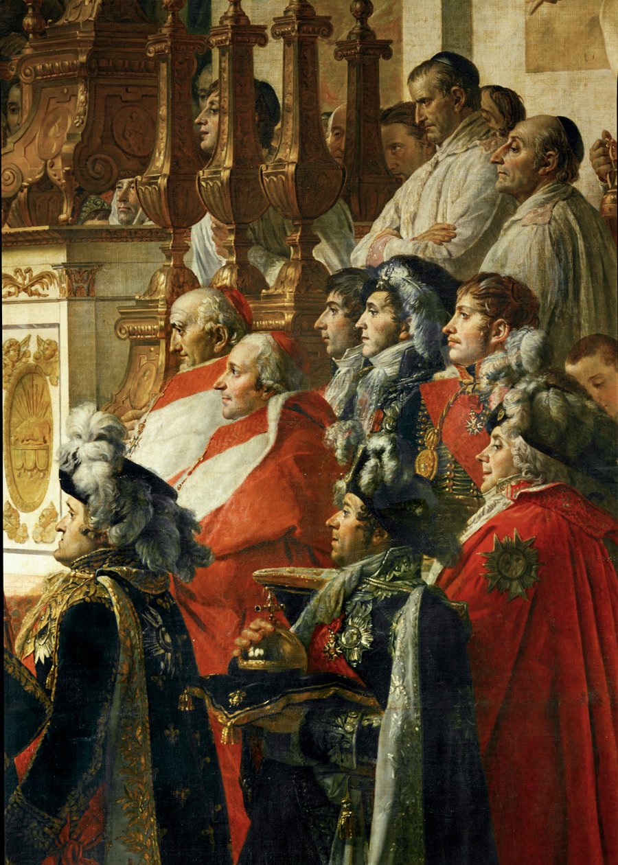 De kroning van keizer Napoleon I Bonaparte ... door Jacques Louis David