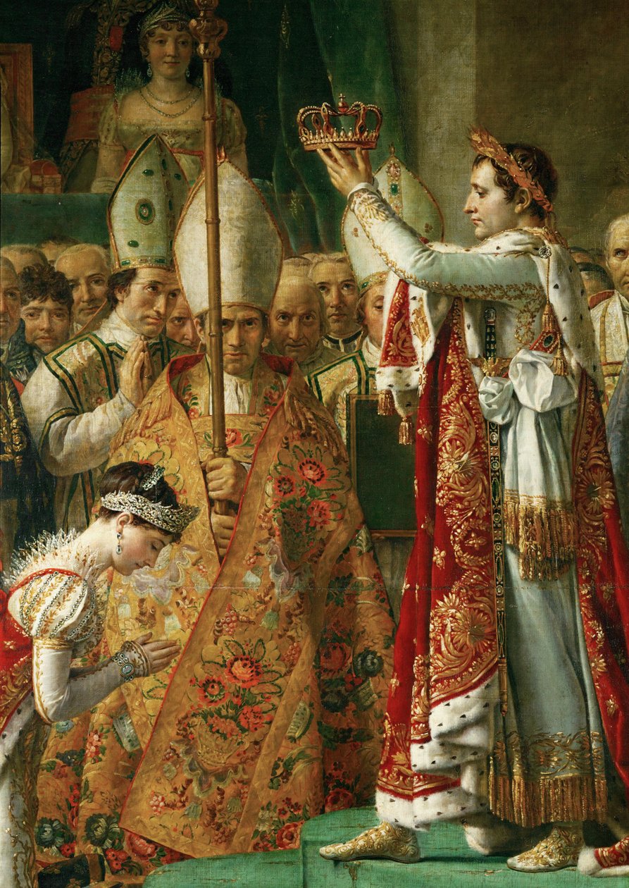 De kroning van keizer Napoleon I Bonaparte ... door Jacques Louis David
