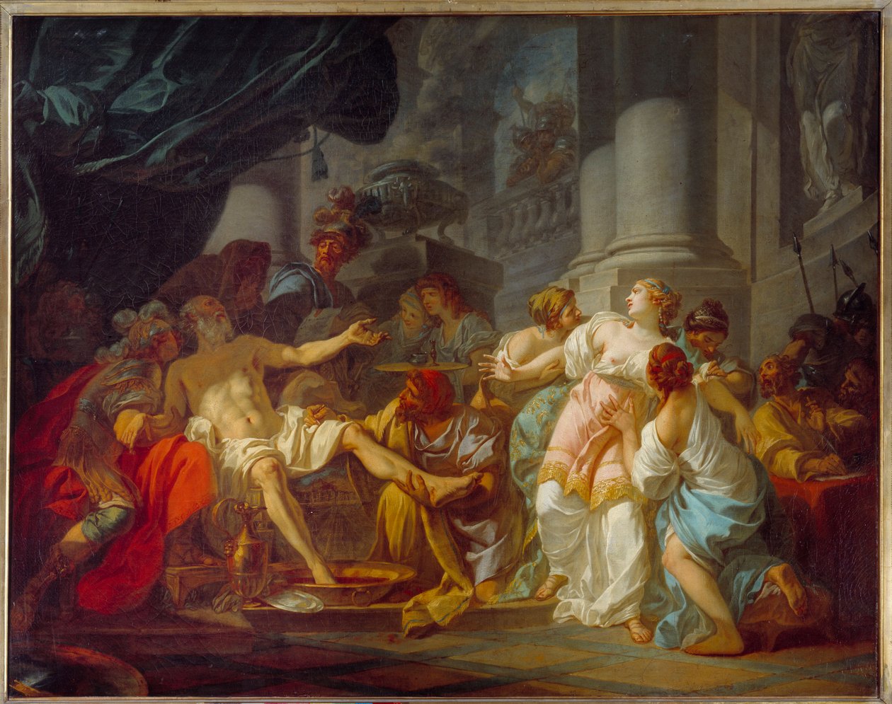 De dood van Seneca, Romeins filosoof door Jacques Louis David