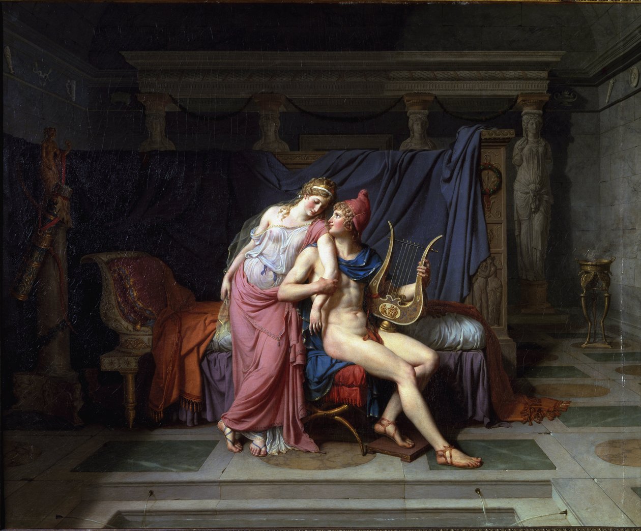 De liefdes van Parijs en Helena door Jacques Louis David