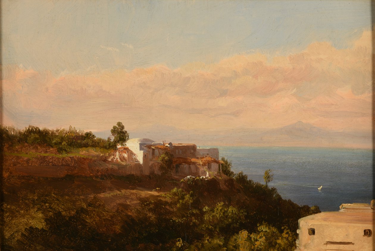 Italiaans landschap door Jacques Raymond Brascassat