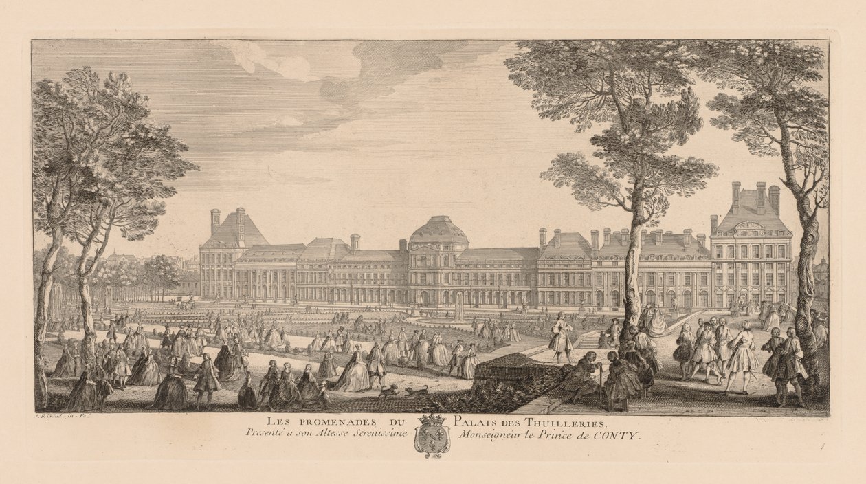 Promenades van het Palais des Tuileries door Jacques Rigaud