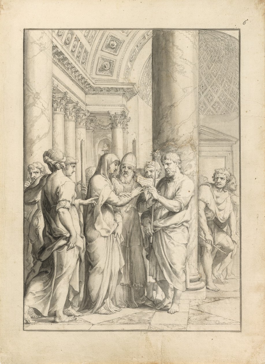Huwelijk van de Maagd, ca. 1640 door Jacques Stella