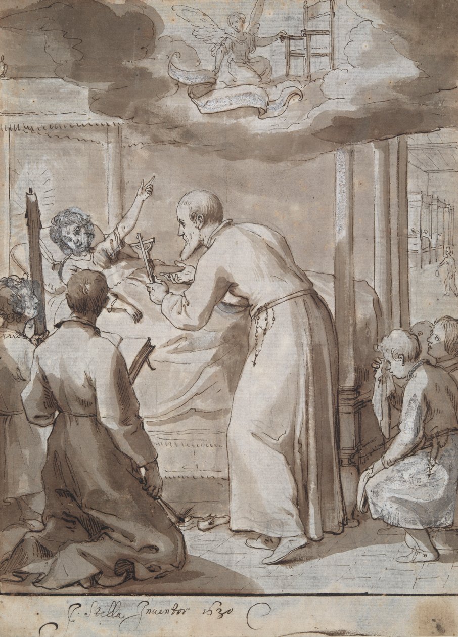 St. Philip bezoekt een ziekenhuis door Jacques Stella