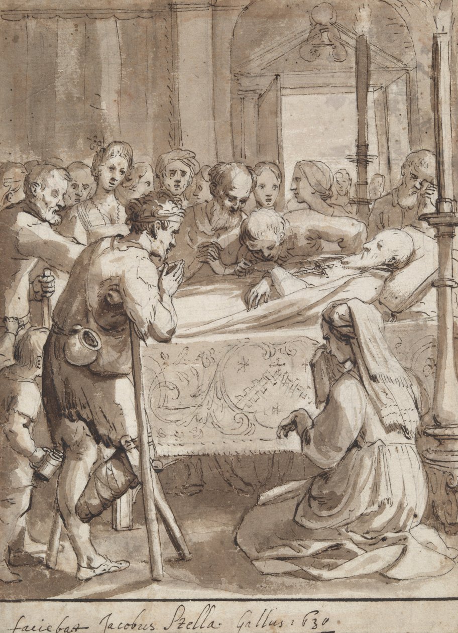 St. Philip bezoekt een ziekenhuis door Jacques Stella