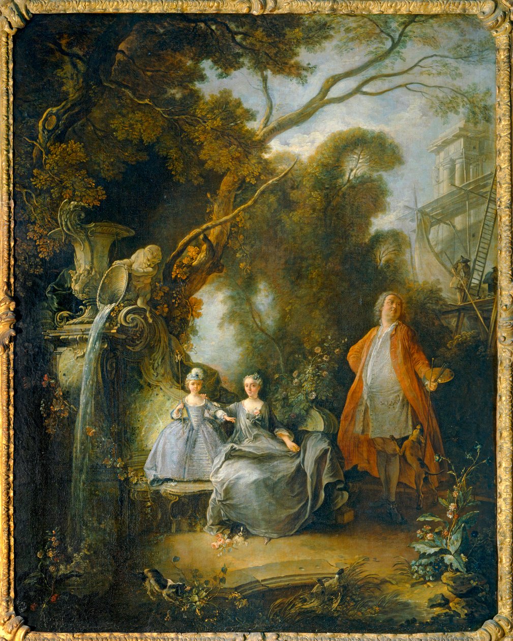 De familie van de kunstenaar ... door Jacques de (after) Lajoue