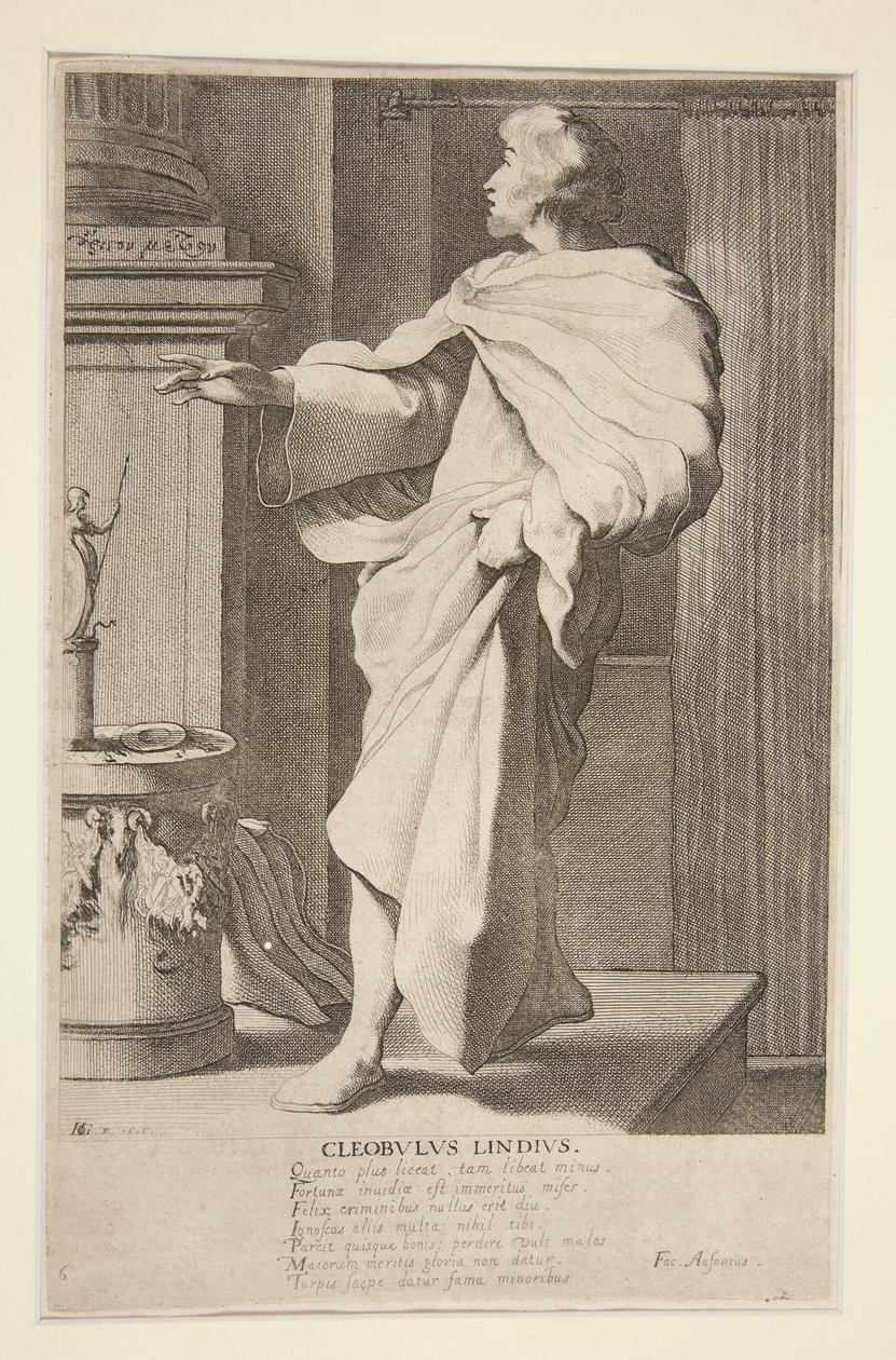Cleobulus Lindius, #6 uit de serie De zeven wijzen van Griekenland door Jacques de Gheyn III