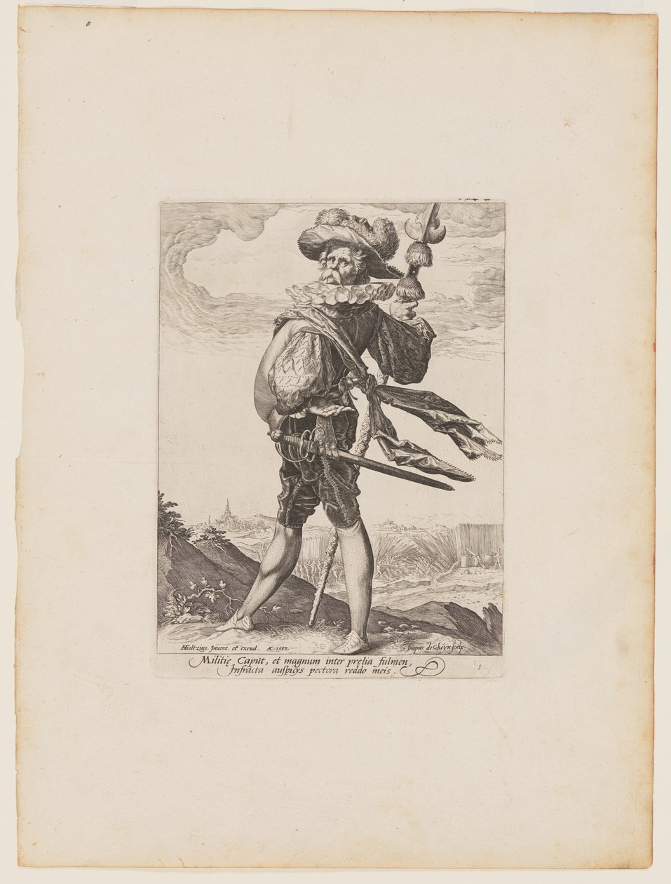Kolonel, van officieren en soldaten van de lijfwacht van keizer Rudolph II door Jacques de Gheyn II