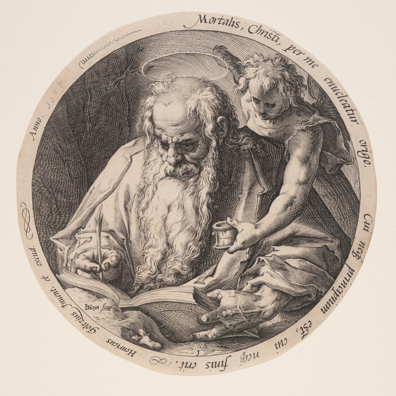 Matteüs, uit De evangelisten door Jacques de Gheyn II