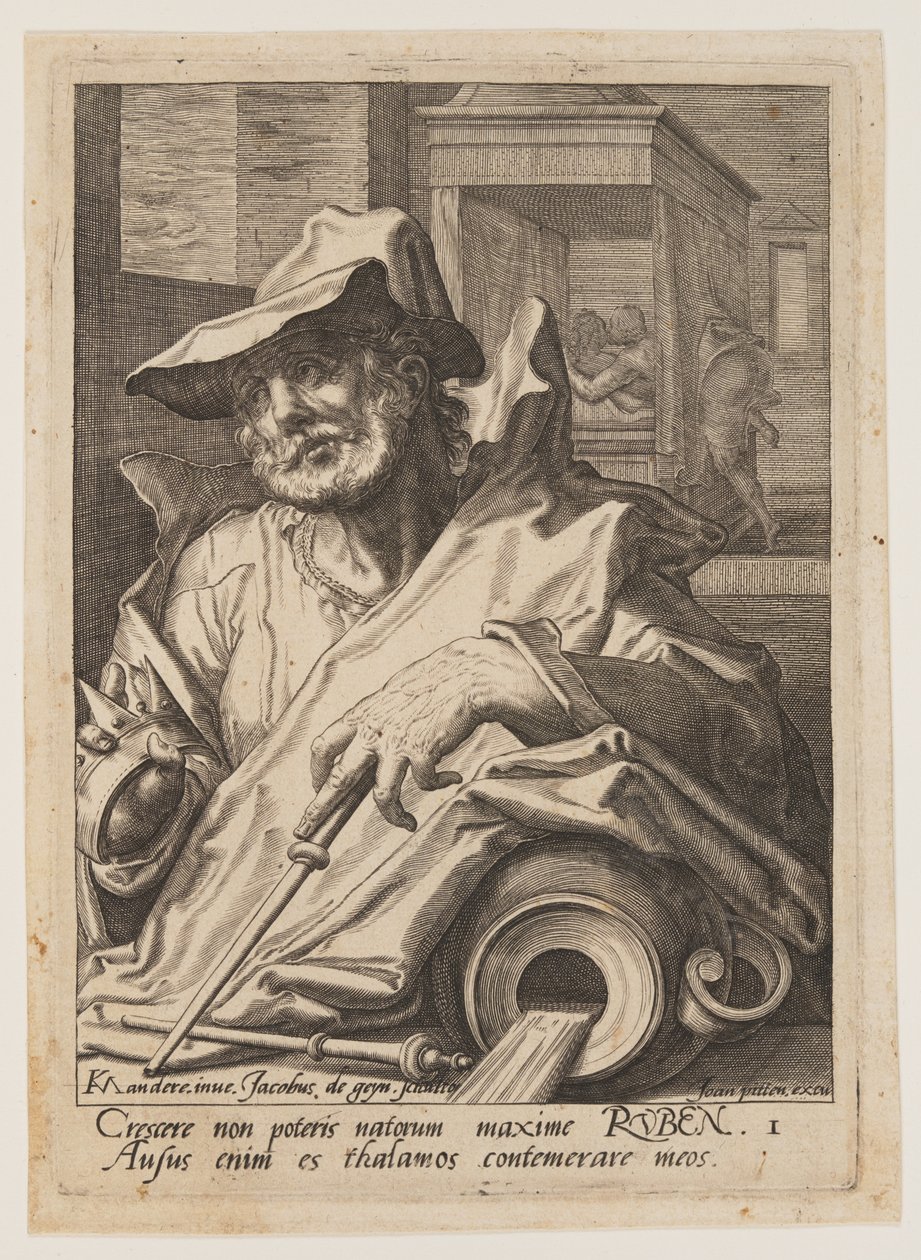 Ruben, uit De twaalf zonen van Jacob door Jacques de Gheyn II