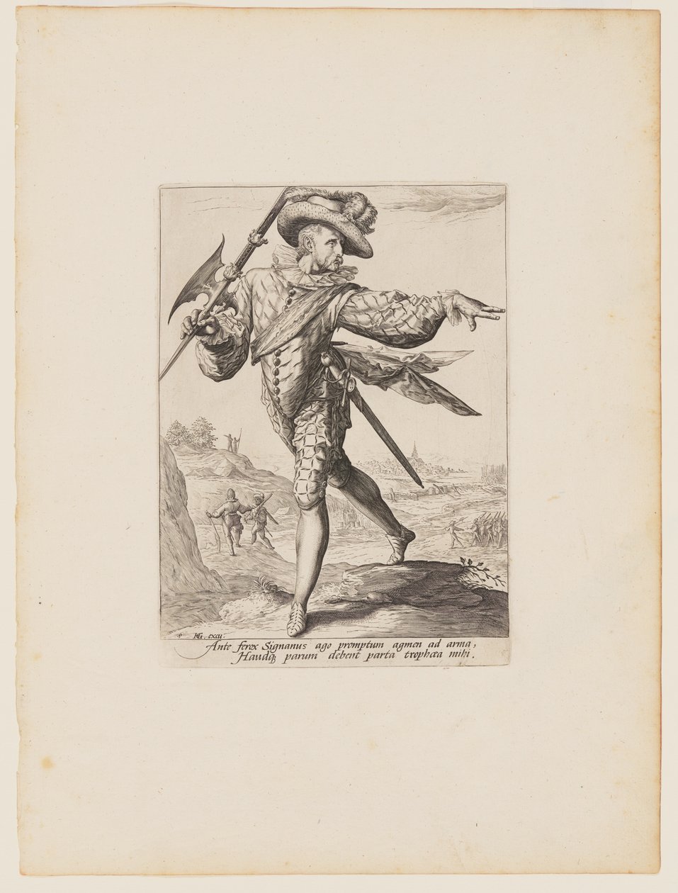 Sergeant, van officieren en soldaten van de lijfwacht van keizer Rudolph II door Jacques de Gheyn II