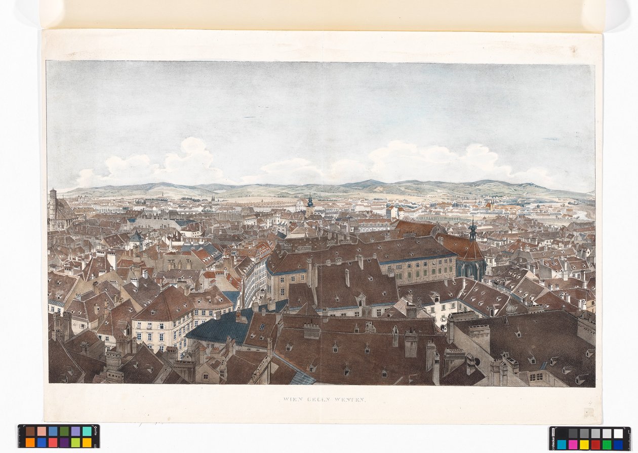 Panorama van Wenen in westelijke richting, gezien vanaf de Sint-Pieterskerk door Jakob Alt