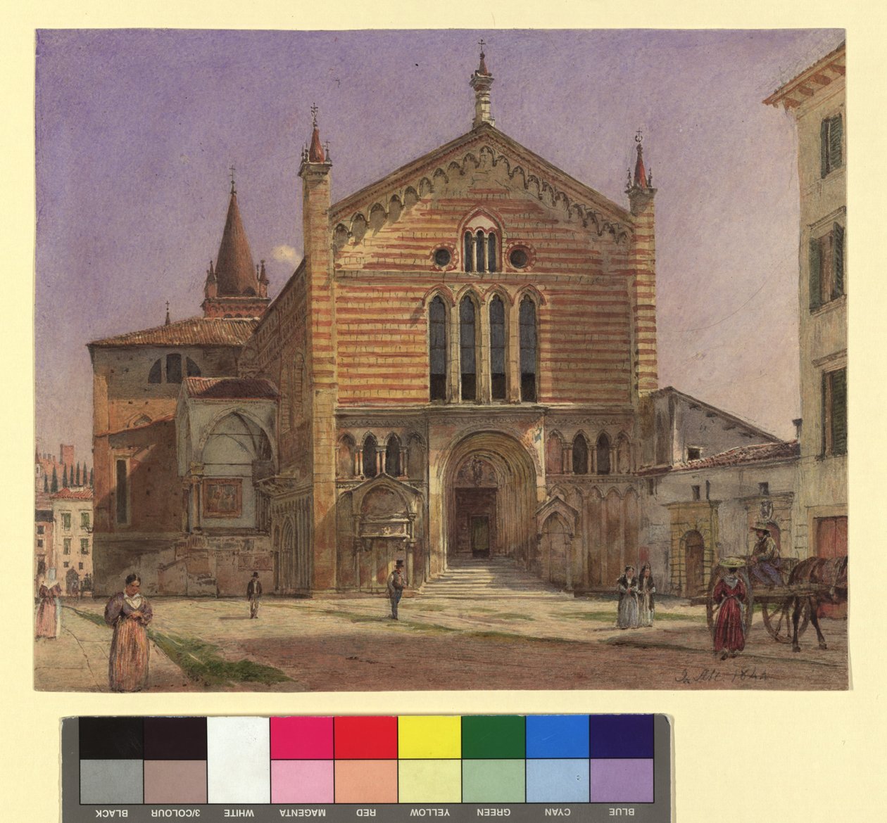 San Fermo in Verona door Jakob Alt