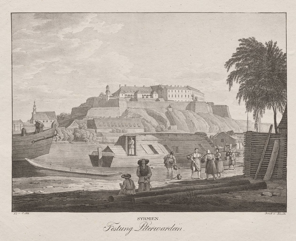 Syrmië, Fort Peterwardein door Jakob Alt