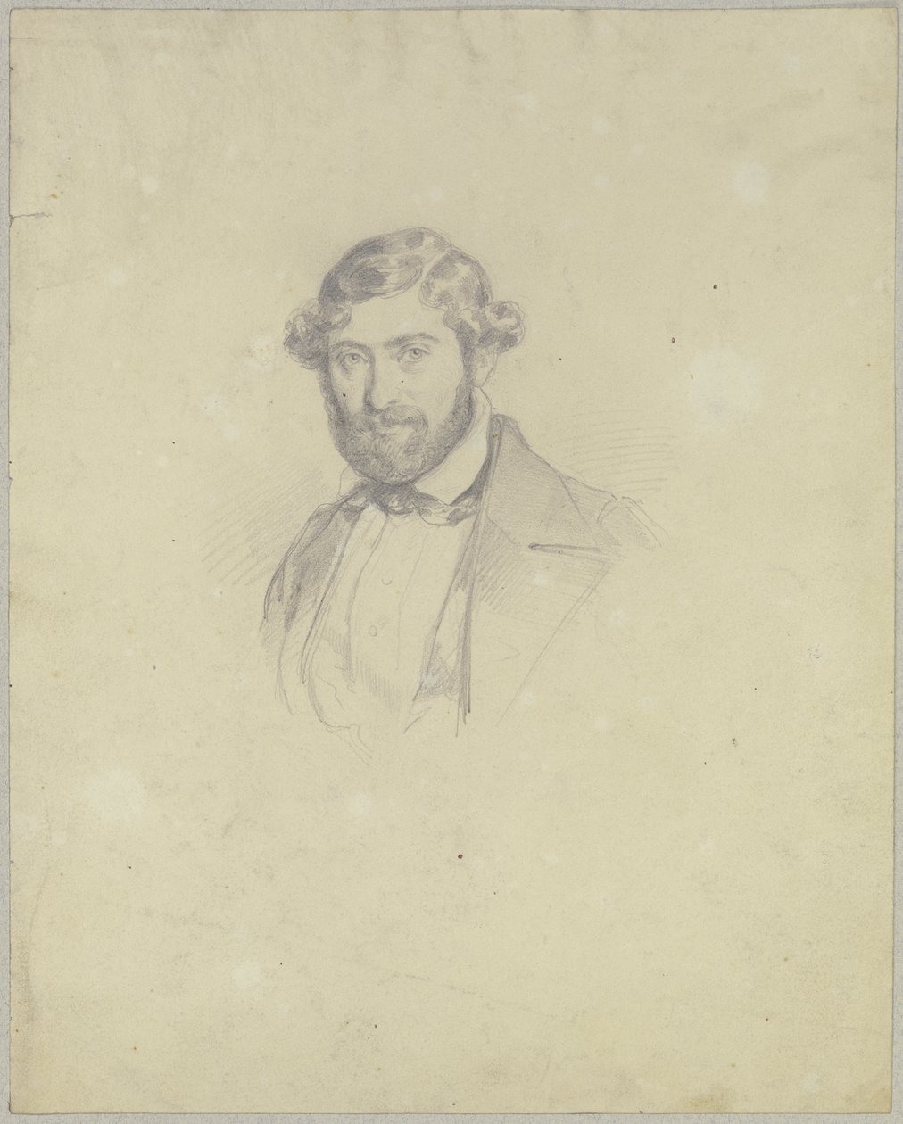 Portret van de musicus Dresel uit Geisenheim door Jakob Becker