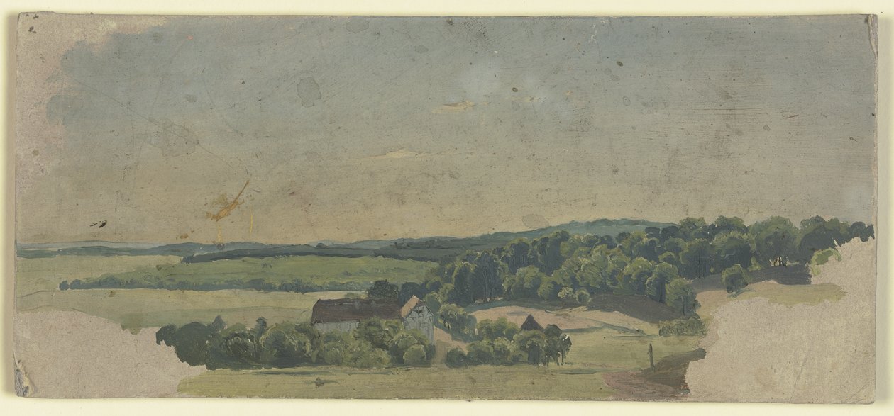 Klein landschap uit het Taunusgebergte door Jakob Becker