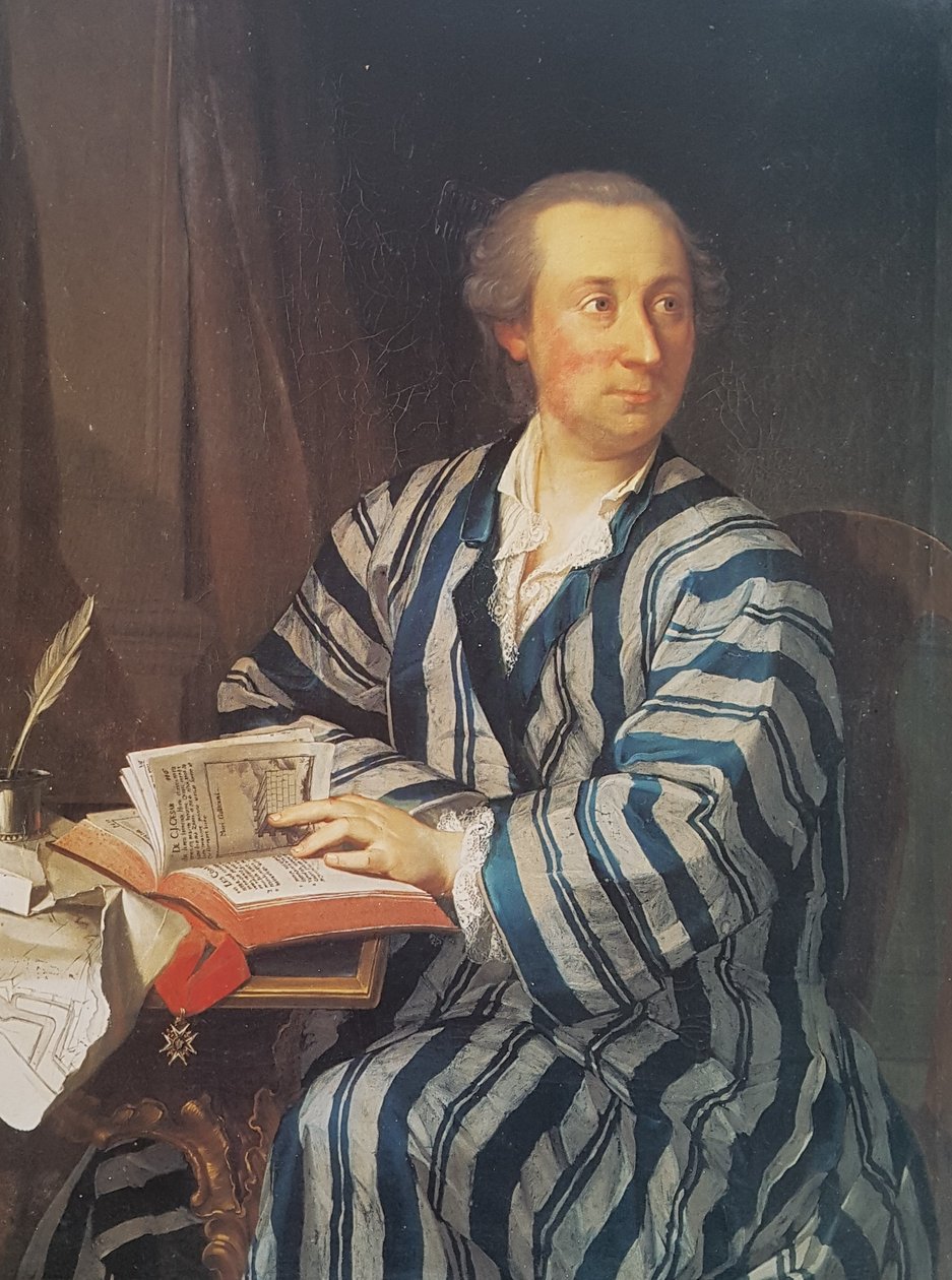 Duits: Portret van Samuel Isaak Emanuel Gross (1732-1763), officier in de Zwitserse Garde. door Jakob Emanuel Handmann
