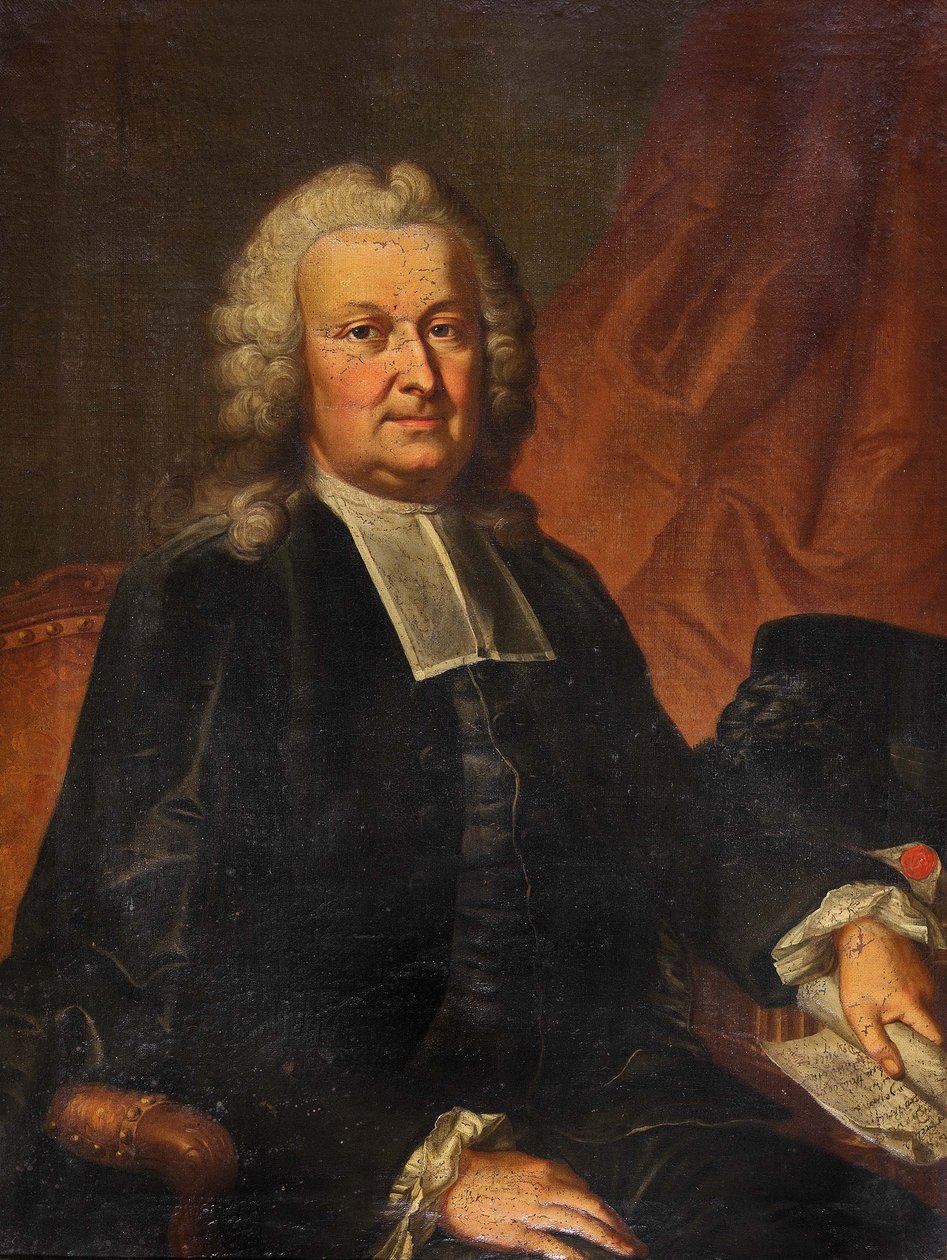 Portret van Franz Emanuel Steiger door Jakob Emanuel Handmann