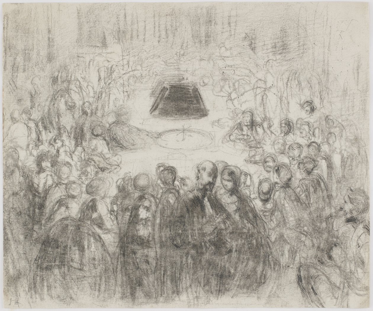 Een Gokkamer in Baden-Baden, 1858 door James Abbott McNeill Whistler