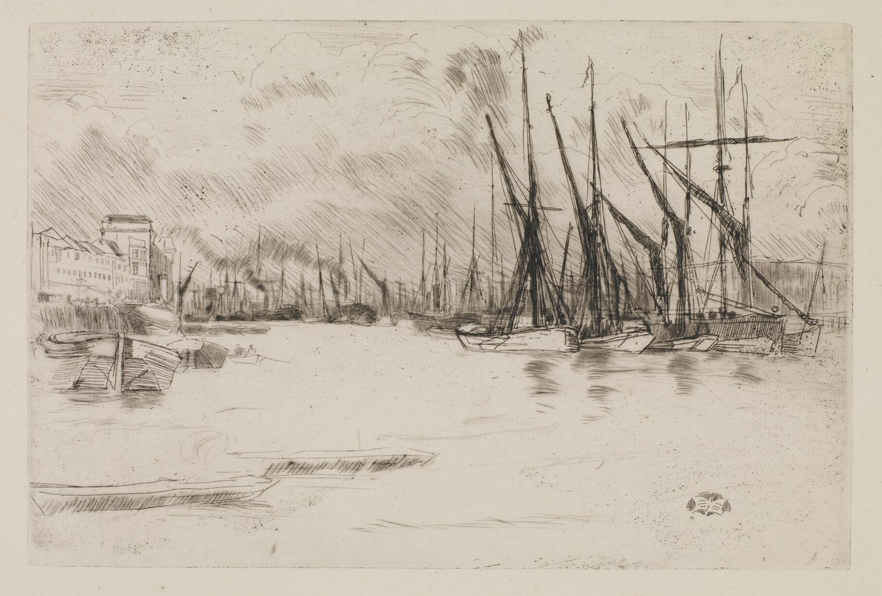 Vanaf Pickle-Herring Trappen, c.1878 door James Abbott McNeill Whistler