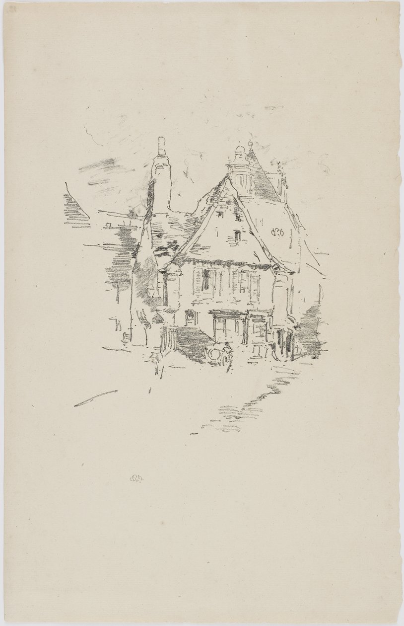 Geknikte daken, Vitre, 1893 door James Abbott McNeill Whistler