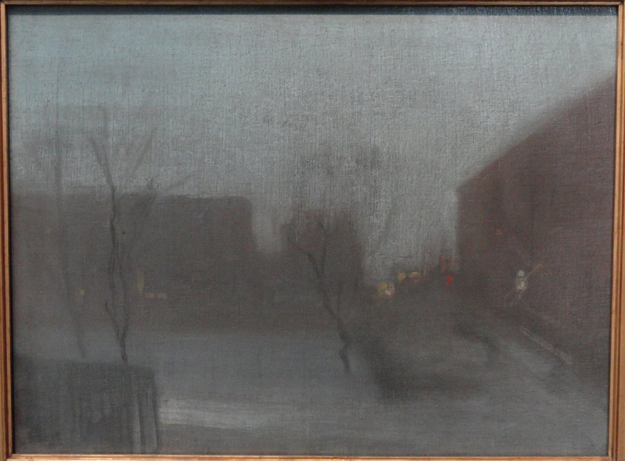Nocturne- Trafalgar Square, Chelsea door James Abbott McNeill Whistler