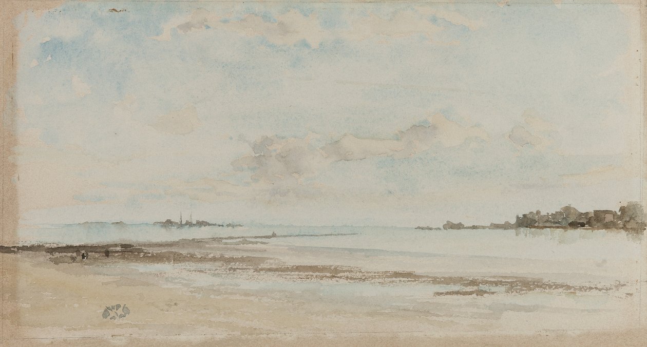Notitie in blauw en opaal: Jersey, 1881 door James Abbott McNeill Whistler