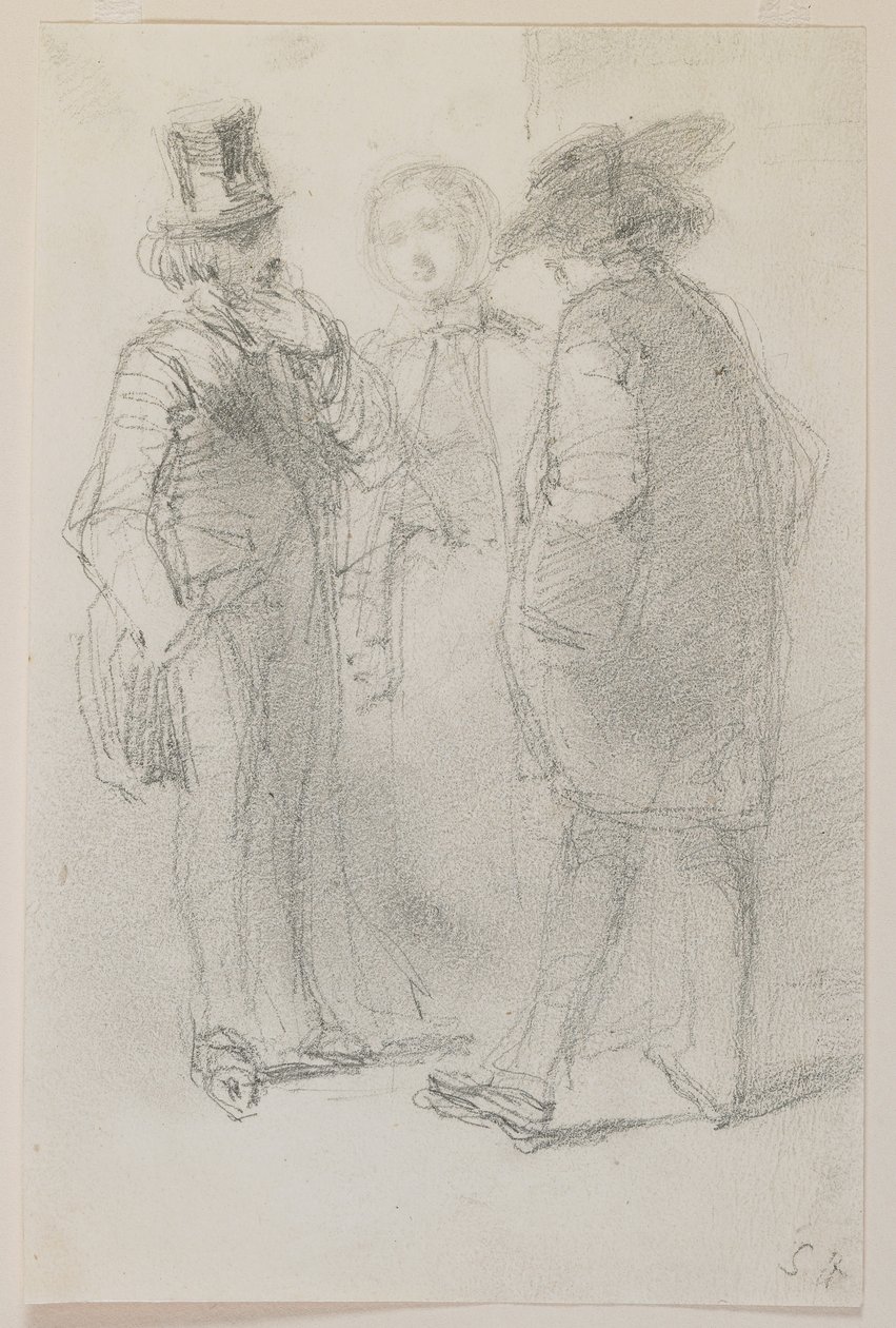 Whistler met vrienden, 1858 door James Abbott McNeill Whistler