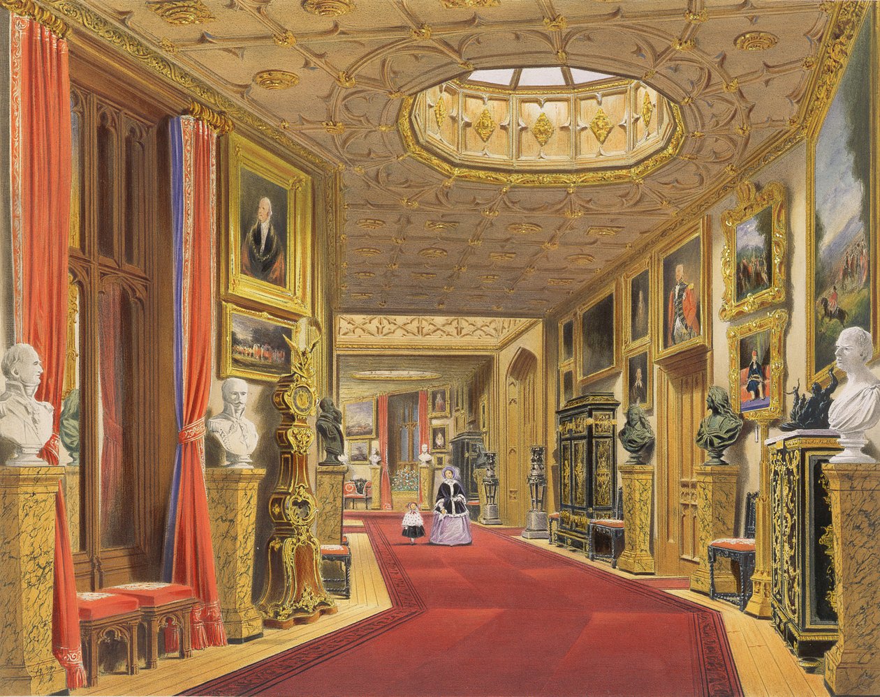 Hoek van de oostelijke gang, Windsor Castle, uit 