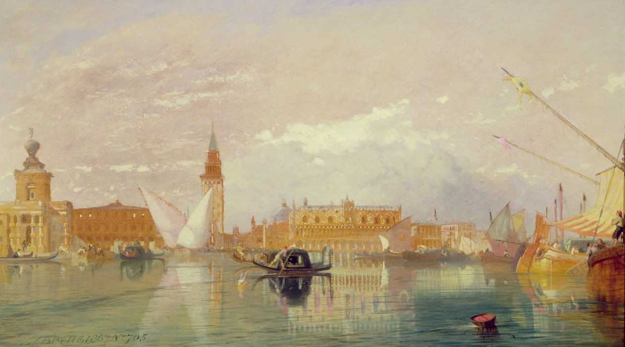 Uitzicht op Venetië, 1867 door James Baker Pyne