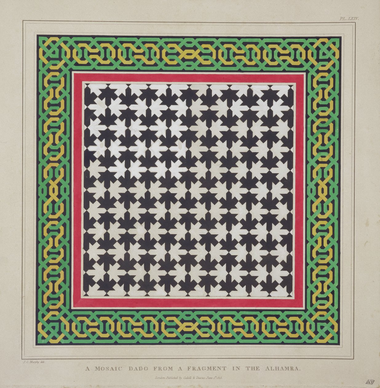 Mozaïek dado van een fragment in het Alhambra, uit 