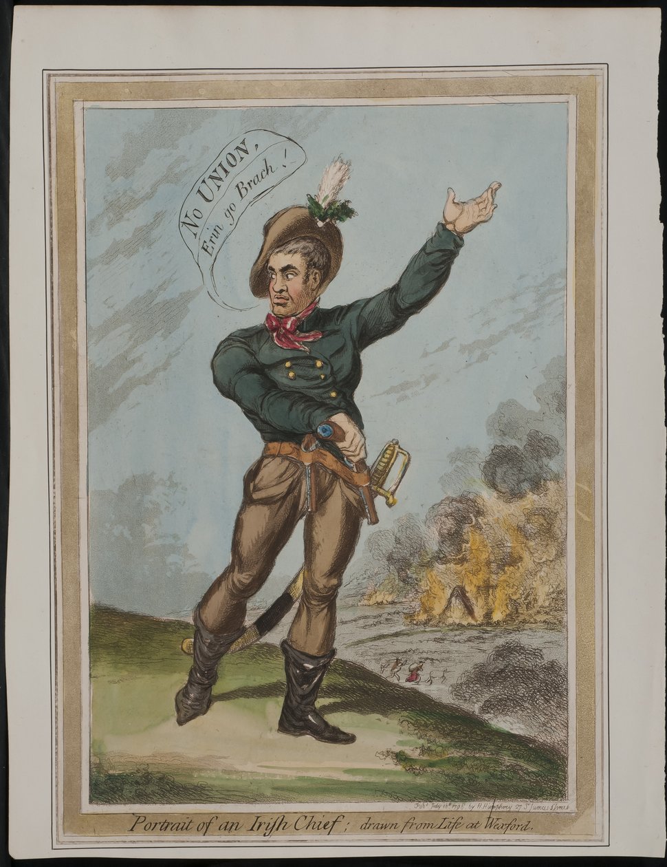 Portret van een Ierse Hoofdman: getekend uit het Leven in Wexford door James Gillray