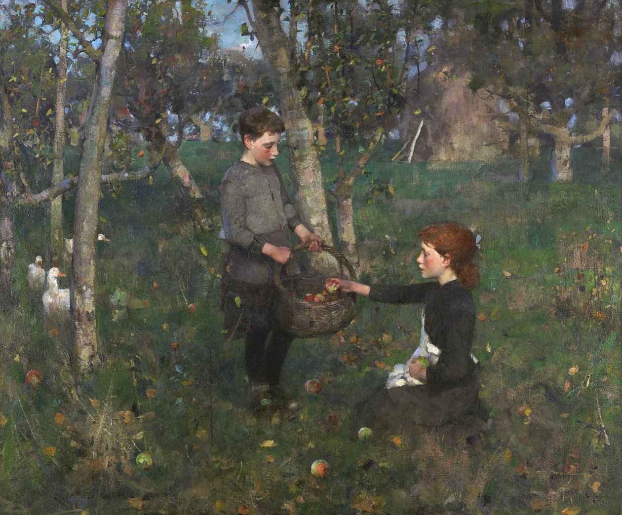 In de boomgaard door James Guthrie