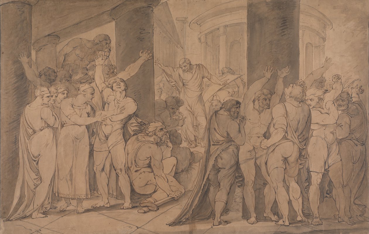 Het Lichaam van Lucretia Blootgesteld aan de Romeinen door James Jefferys