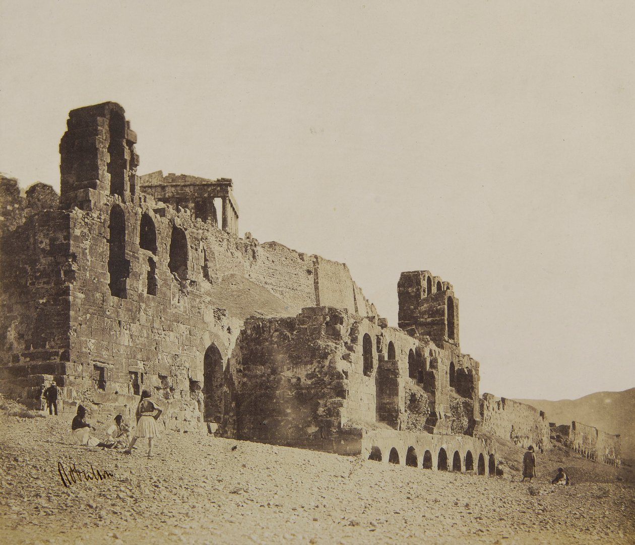 Uitzicht op het Odeon van Herodes Atticus vanuit het zuidwesten door James Robertson