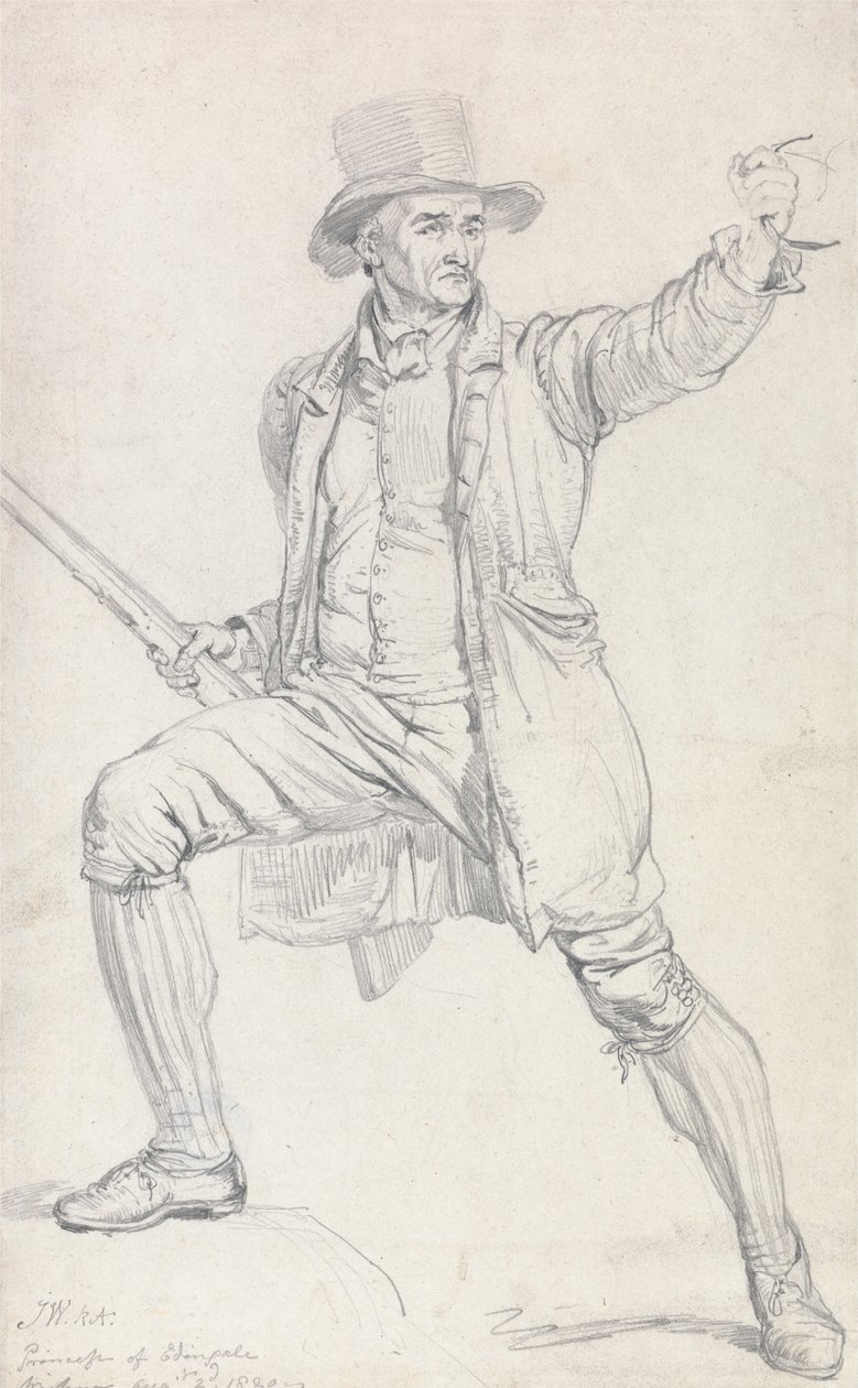 Studie voor het Centrale Personage in Wards Schilderij De Hertensteler door James Ward