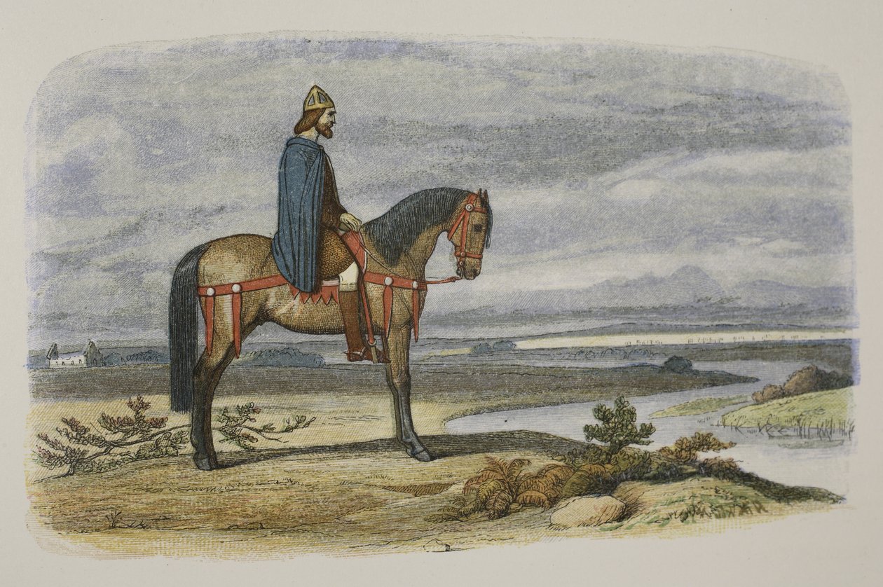 Koning Alfred plant de verovering van de Deense vloot, 892 AD, uit 