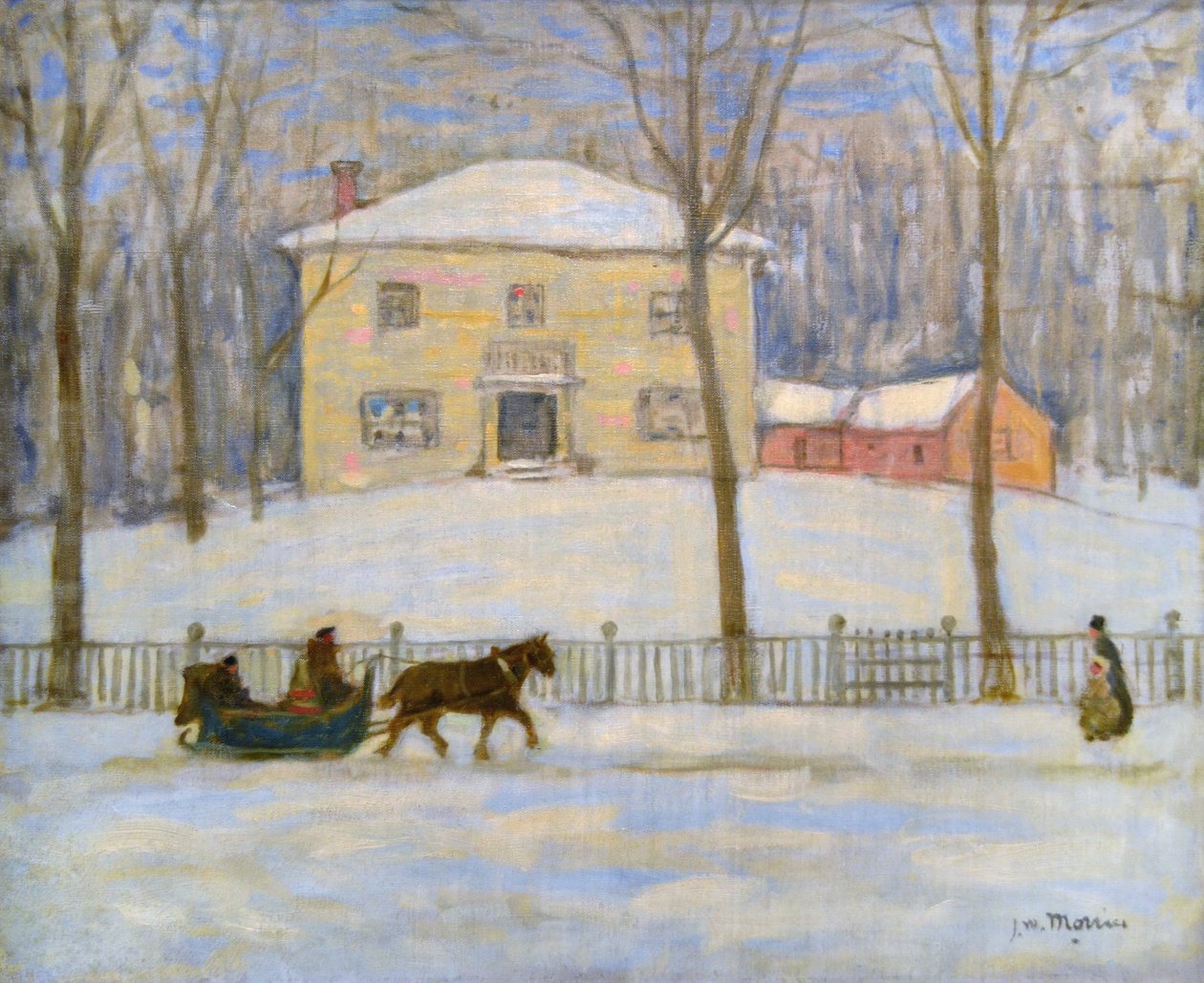 Het oude Holton-huis in Montreal door James Wilson Morrice