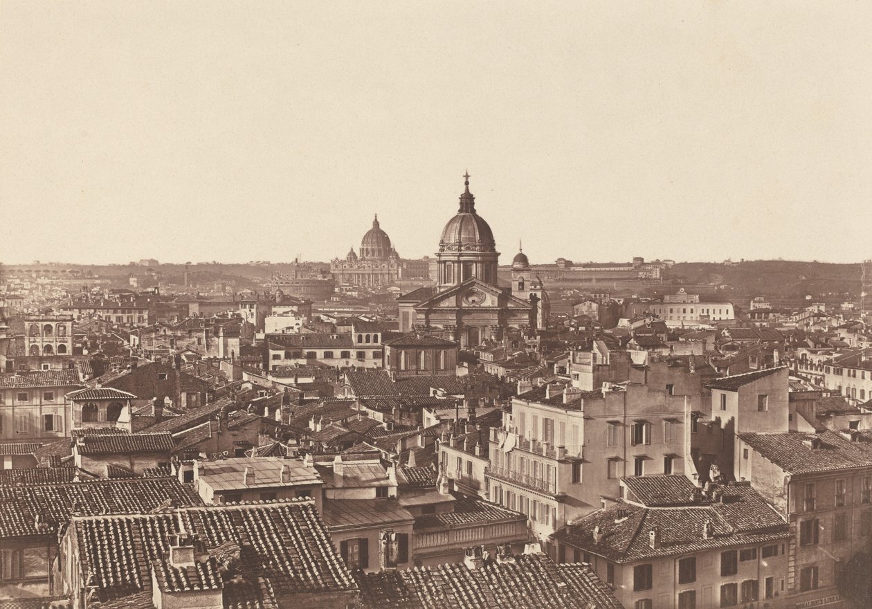 Gezicht op Rome,c. 1855 (foto) door James (attr.to) Anderson