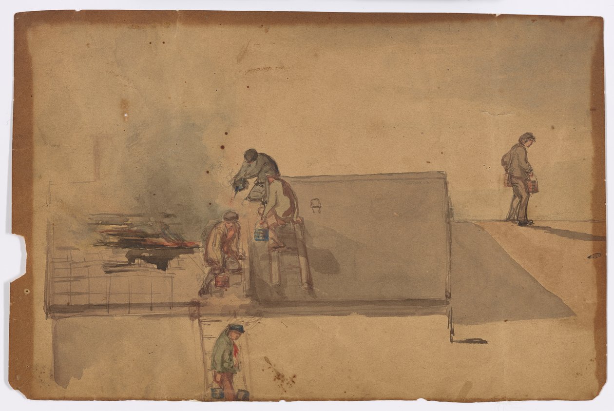 Een Brand in Pomfret, 1849 door James Abbott McNeill Whistler