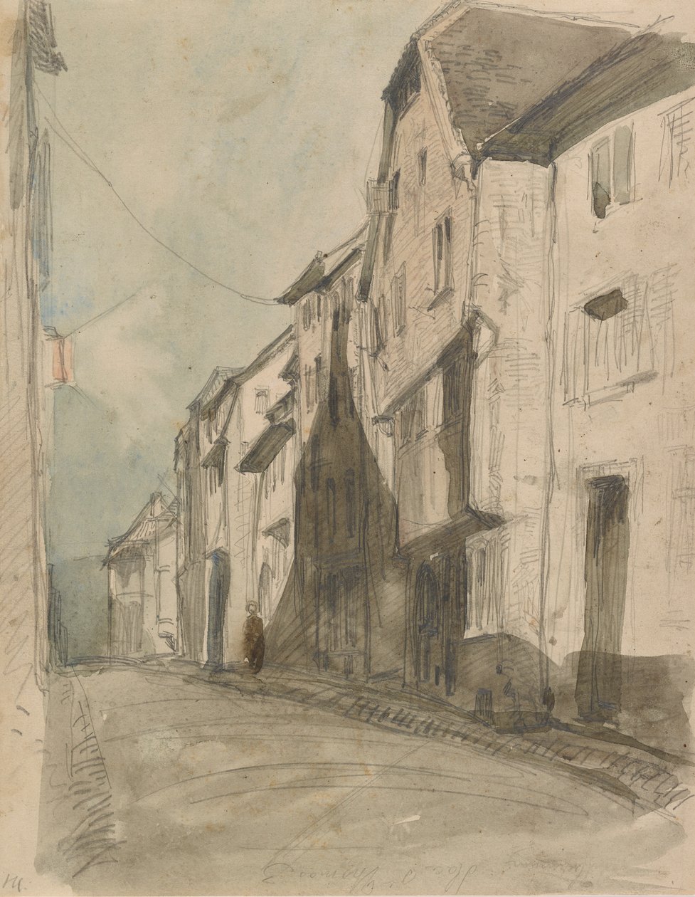 Een straat in Saverne, 1858 door James Abbott McNeill Whistler